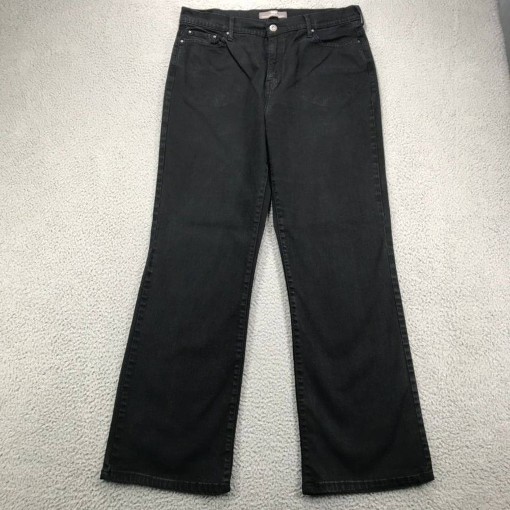 LEVIS 512 Size 16M Bootcut Black Denim Perfectly Slimming High Rise - Picture 3 of 16